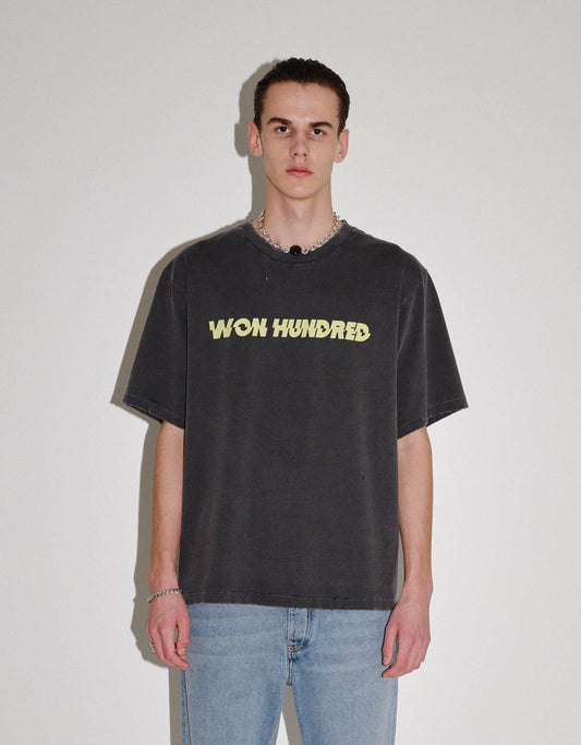 Won Hundred - T-shirt LA Staggererd - Washed Black