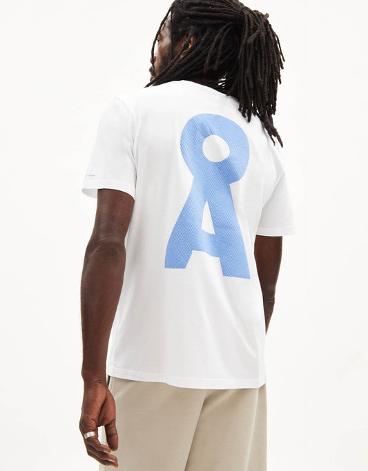 Armedangels - T-shirt Aadoni Open Minded - White
