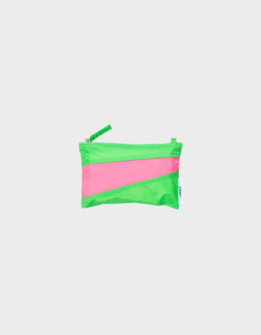 Susan Bijl - The New Pouch - Greenscreen & Fluo Pink - Small