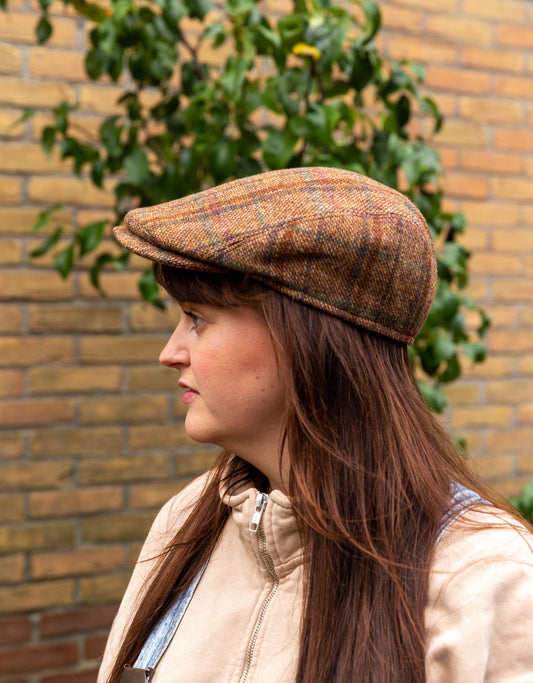 Flat Cap Brown Checked