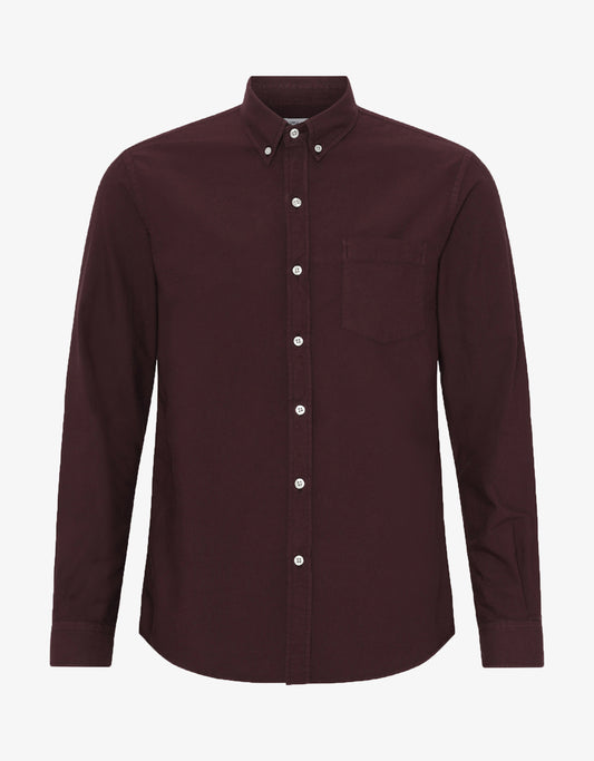 Colorful Standard - Organic Button Down Shirt - Oxblood Red